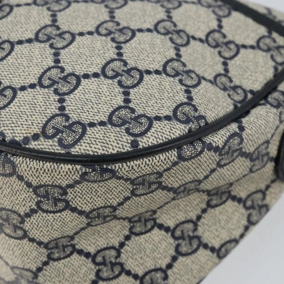 GUCCI GG Supreme Sherry Line Shoulder Bag PVC Navy Gold 89 02 032 Auth 142892 - Picture 11 of 15